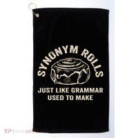 Funny Synonym Rolls Joke Cinnamon Rolls Grammar Pun Teacher Golf Towel thumb 0