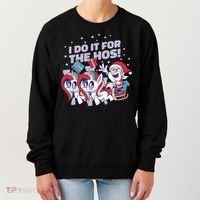 Funny Santa Riding Sleighs With Unicorns Women's Sweatshirt thumb 0
