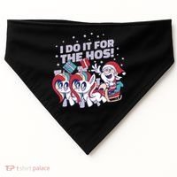 Funny Santa Riding Sleighs With Unicorns USA-Made Doggie Bandana thumb 0
