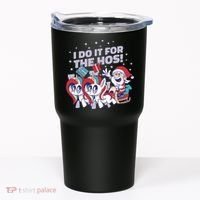 Funny Santa Riding Sleighs With Unicorns Tumbler thumb 0