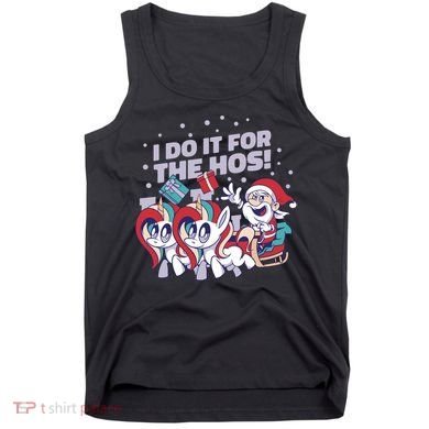 Funny Santa Riding Sleighs With Unicorns Tank Top
