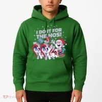 Funny Santa Riding Sleighs With Unicorns Hoodie thumb 2