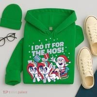 Funny Santa Riding Sleighs With Unicorns Hoodie thumb 4