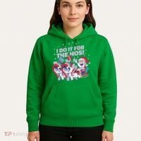 Funny Santa Riding Sleighs With Unicorns Hoodie thumb 5