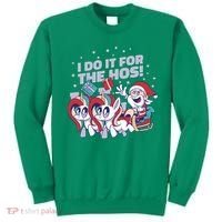 Funny Santa Riding Sleighs With Unicorns Sweatshirt thumb 0