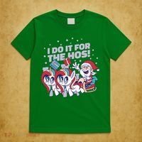 Funny Santa Riding Sleighs With Unicorns T-Shirt thumb 5