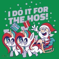 Funny Santa Riding Sleighs With Unicorns Ornament thumb 1