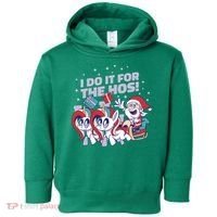 Funny Santa Riding Sleighs With Unicorns Toddler Hoodie thumb 0