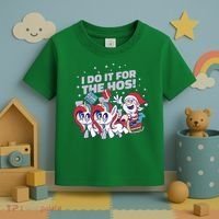 Funny Santa Riding Sleighs With Unicorns Toddler T-Shirt thumb 3