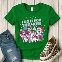 Funny Santa Riding Sleighs With Unicorns Women's T-Shirt thumb 3