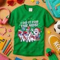 Funny Santa Riding Sleighs With Unicorns Kids T-Shirt thumb 3