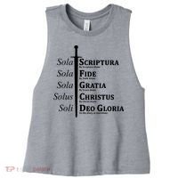 Five Solas Reformed Christian Women's Racerback Cropped Tank thumb 0