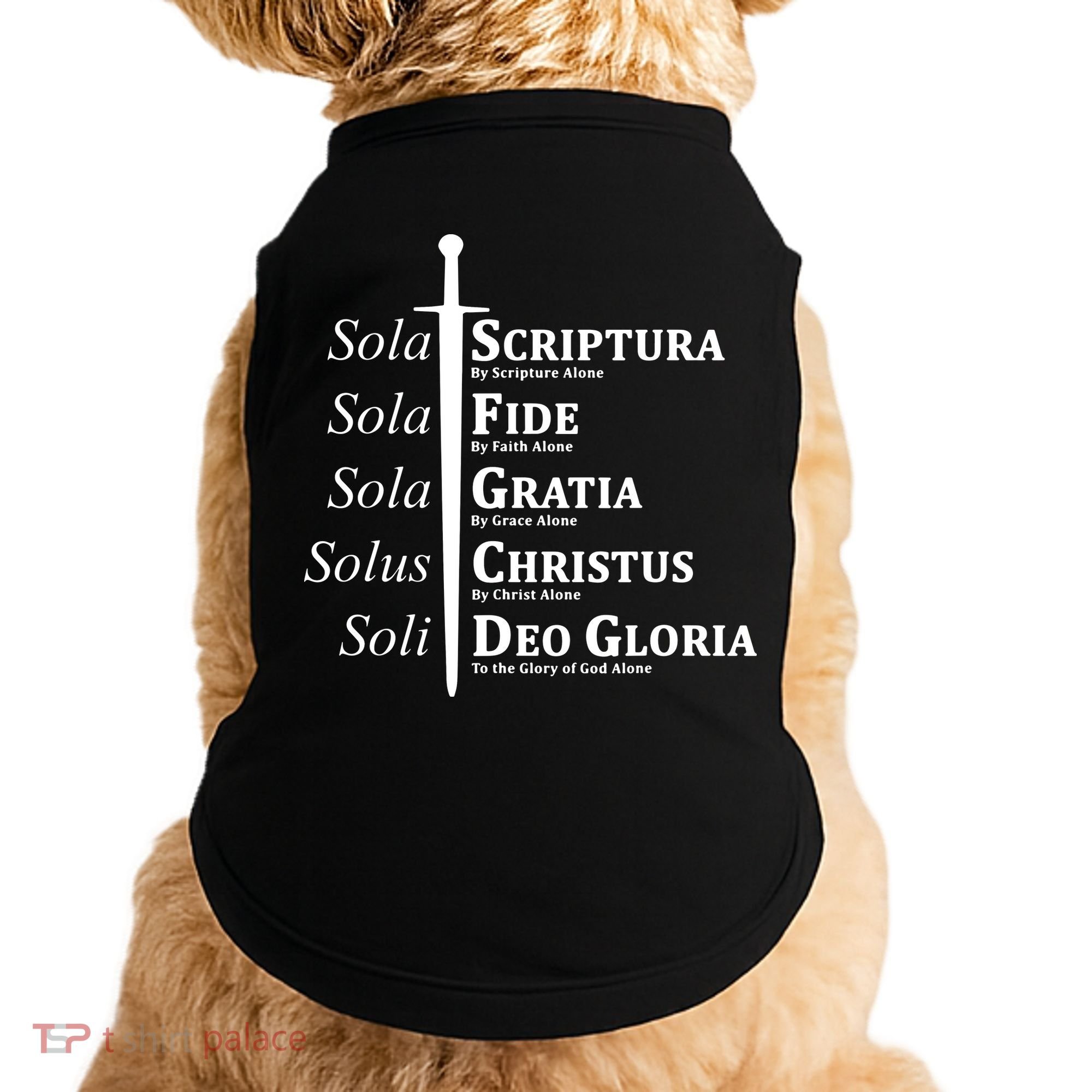 Five Solas Reformed Christian Doggie Tank