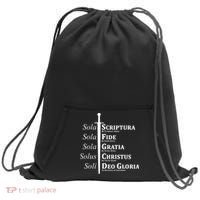 Five Solas Reformed Christian Sweatshirt Cinch Pack Bag thumb 0