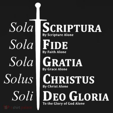 Five Solas Reformed Christian Button
