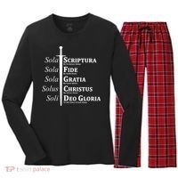 Five Solas Reformed Christian Women's Long Sleeve Flannel Pajama Set  thumb 0