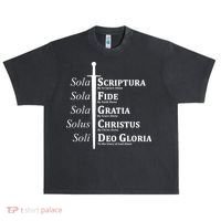 Five Solas Reformed Christian Urban Oversized Heavyweight T-Shirt thumb 0