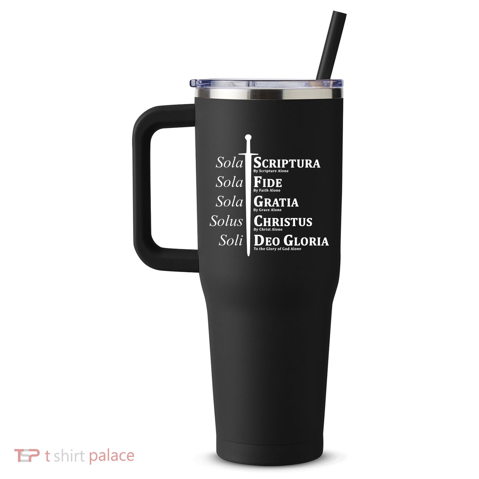 Five Solas Reformed Christian 40oz Vacuum Insulated Stainless Steel Travel Tumbler