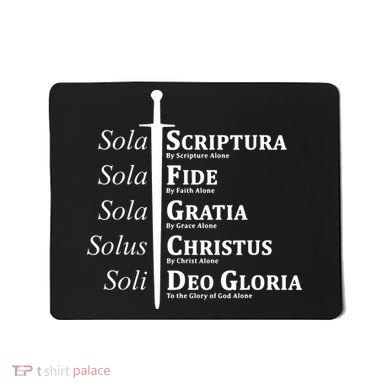 Five Solas Reformed Christian Mousepad