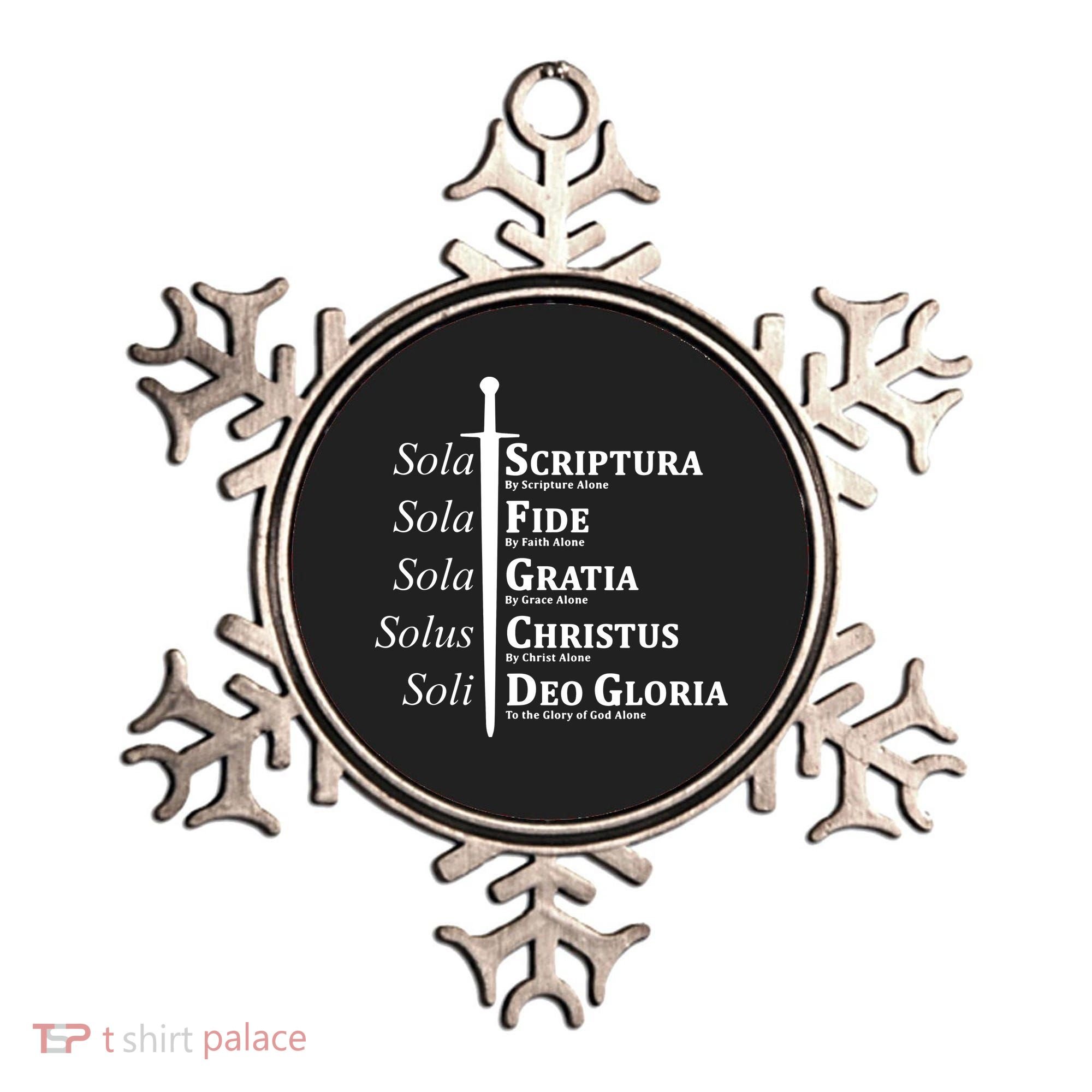 Five Solas Reformed Christian Ornament
