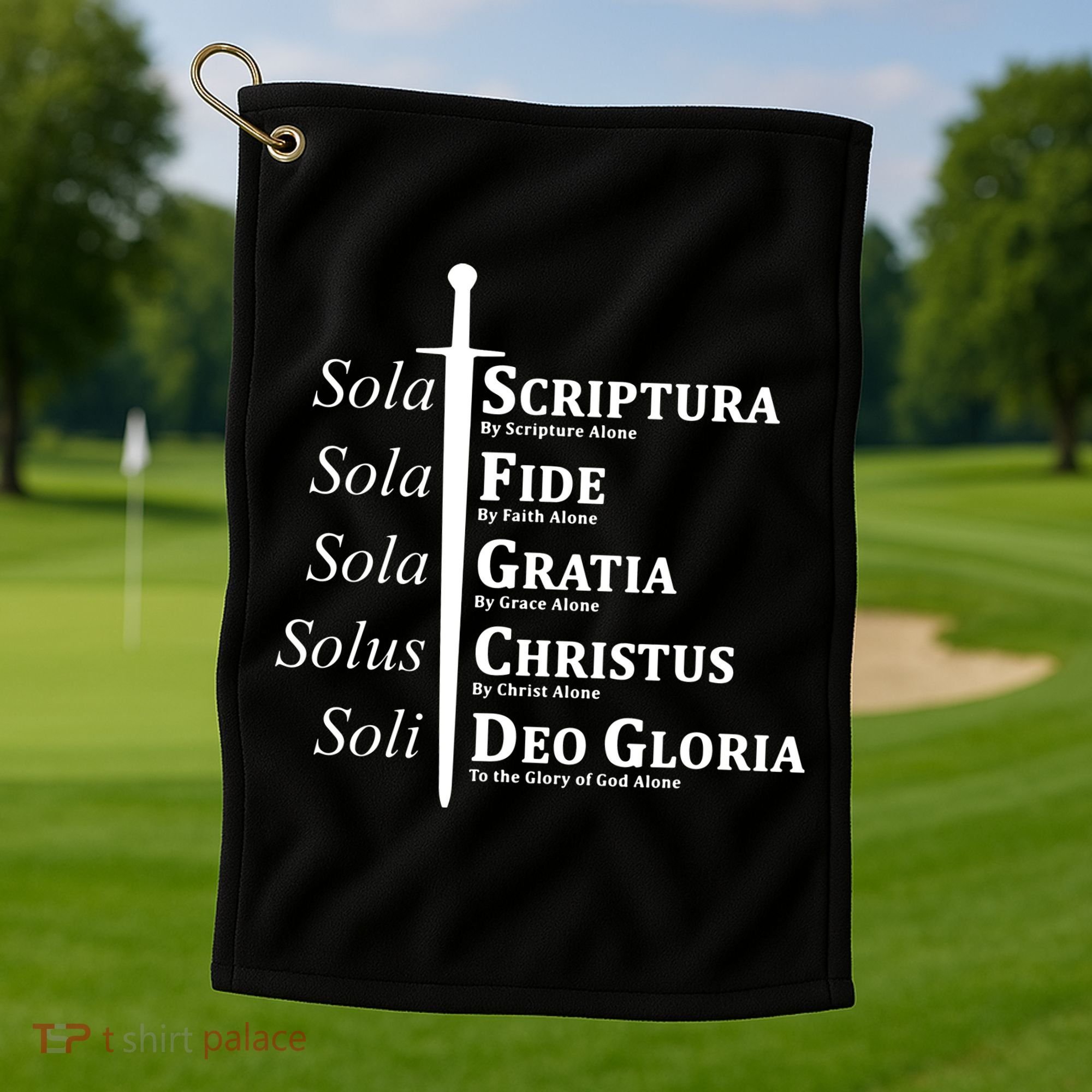Five Solas Reformed Christian Golf Towel