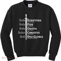 Five Solas Reformed Christian Kids Sweatshirt thumb 0