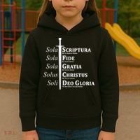 Five Solas Reformed Christian Kids Hoodie thumb 3
