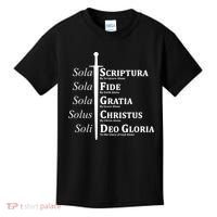 Five Solas Reformed Christian Kids T-Shirt thumb 0