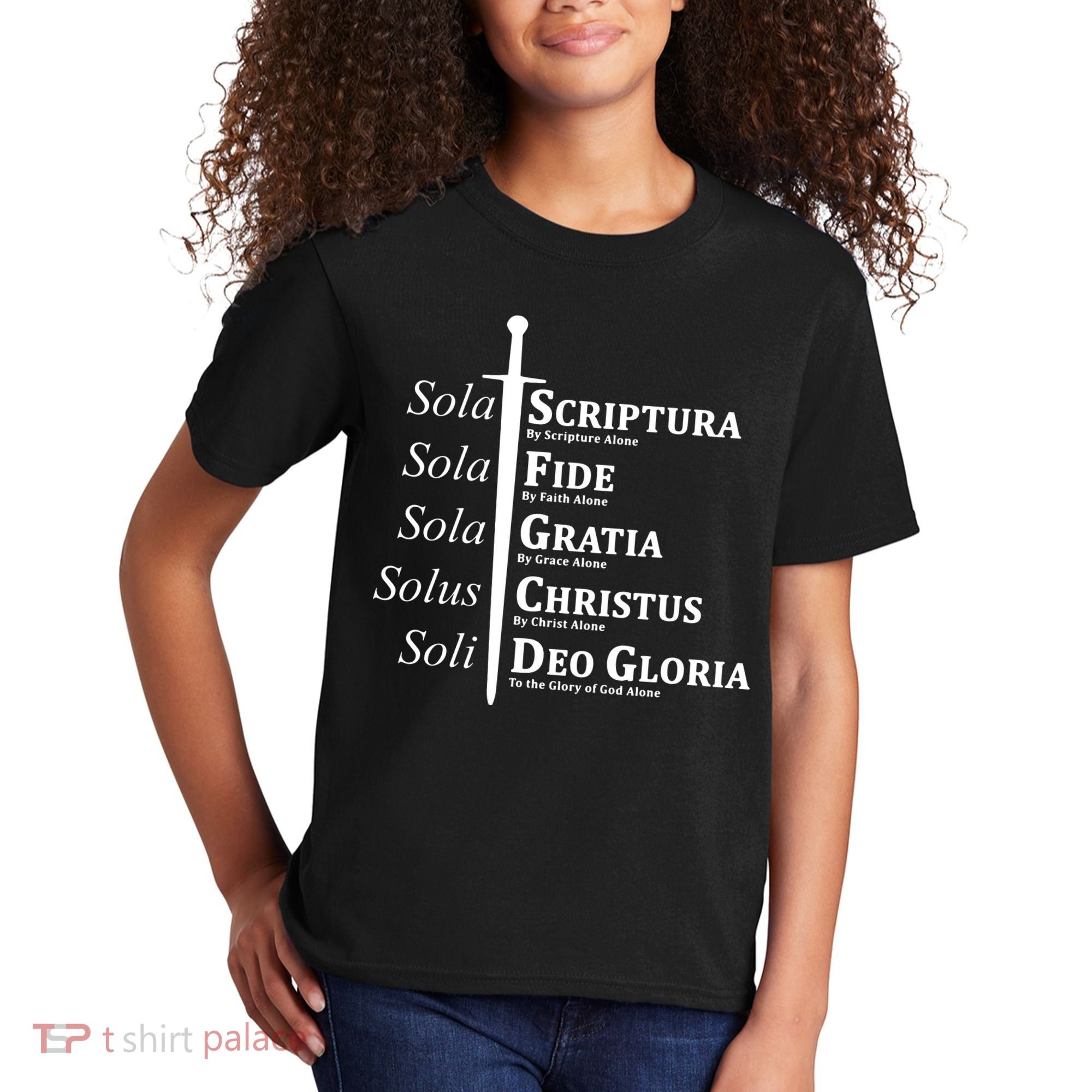 Five Solas Reformed Christian Kids T-Shirt