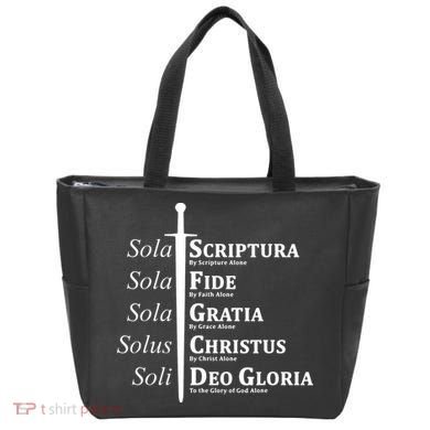 Five Solas Reformed Christian Tote Bag