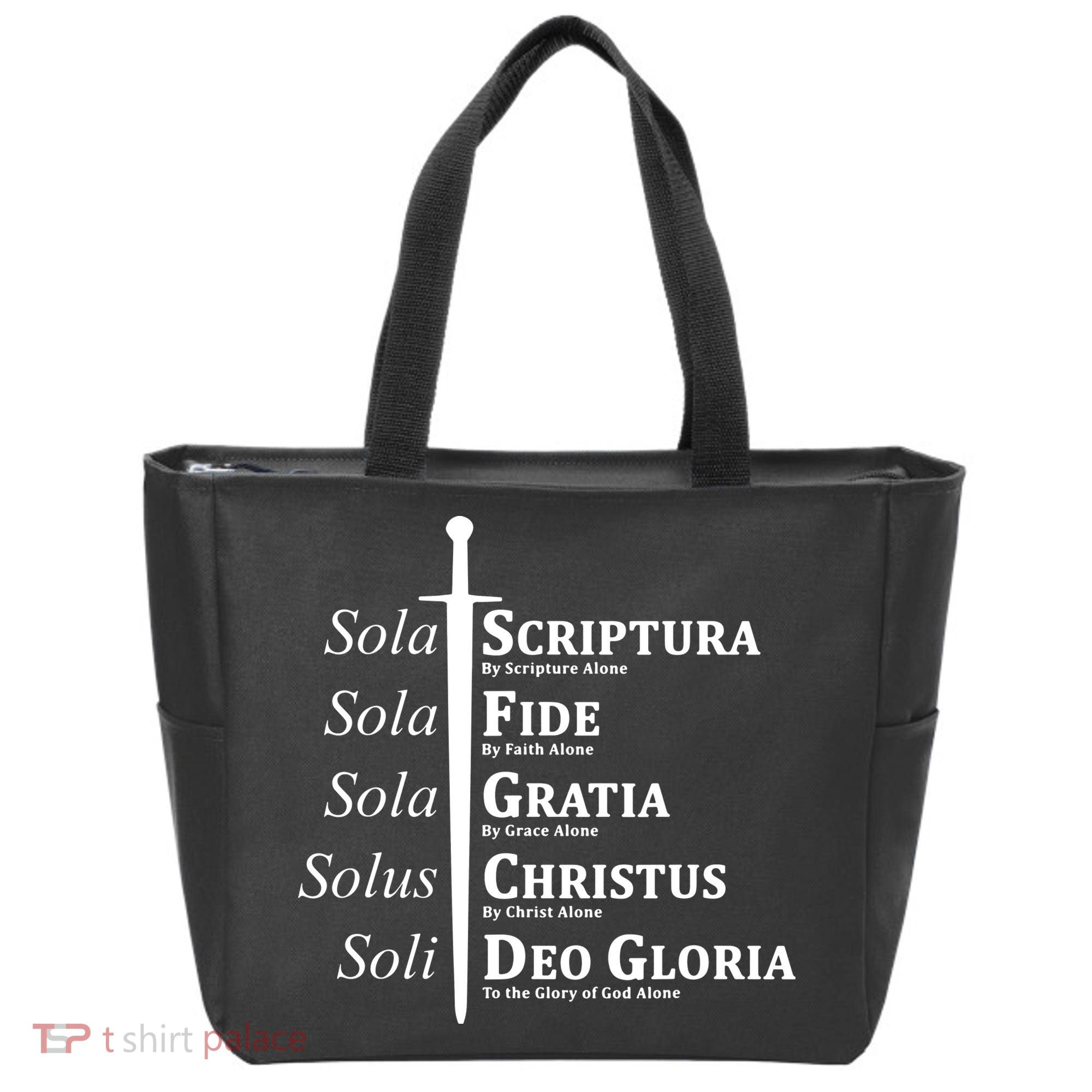 Five Solas Reformed Christian Tote Bag