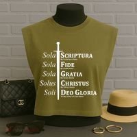 Five Solas Reformed Christian Garment-Dyed Women's Muscle Tee thumb 3