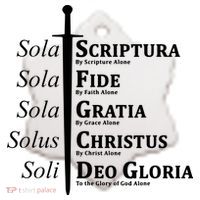 Five Solas Reformed Christian Ceramic Ornament thumb 2