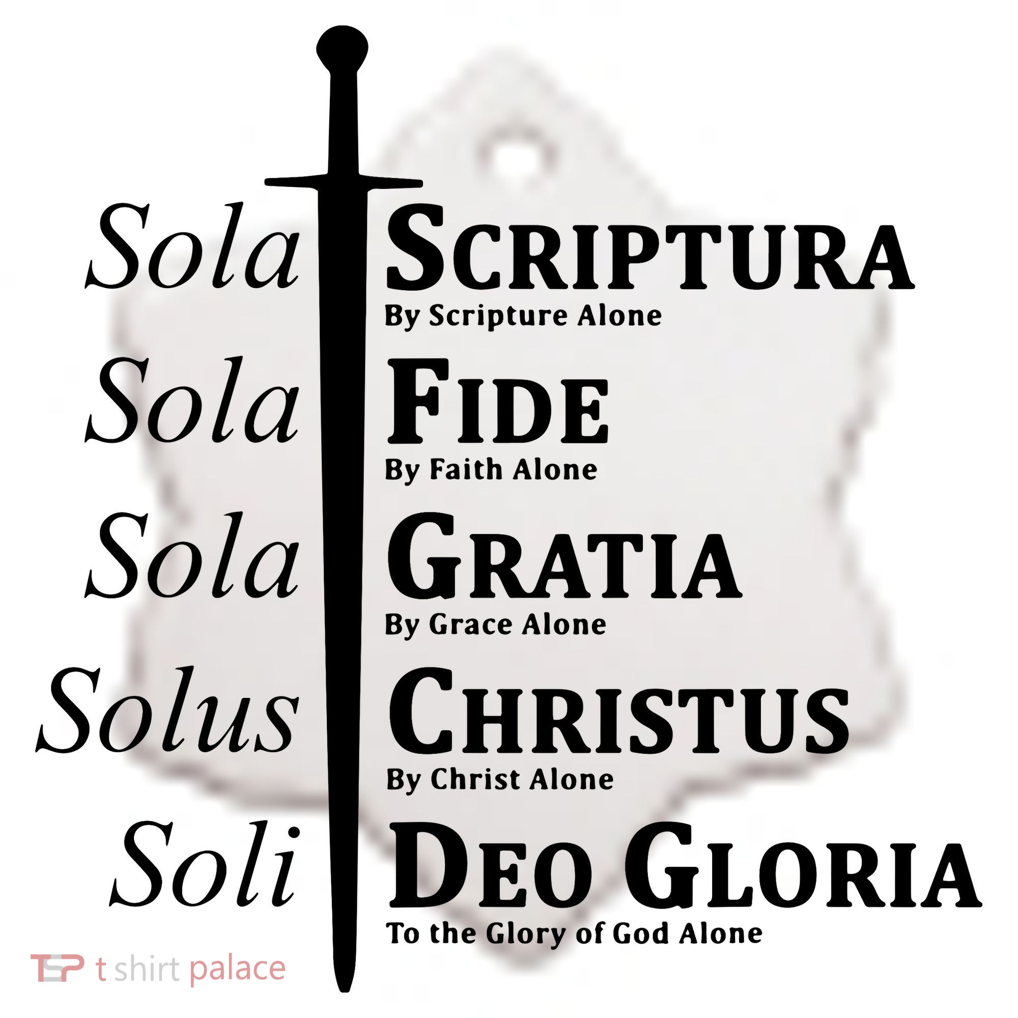 Five Solas Reformed Christian Ceramic Ornament