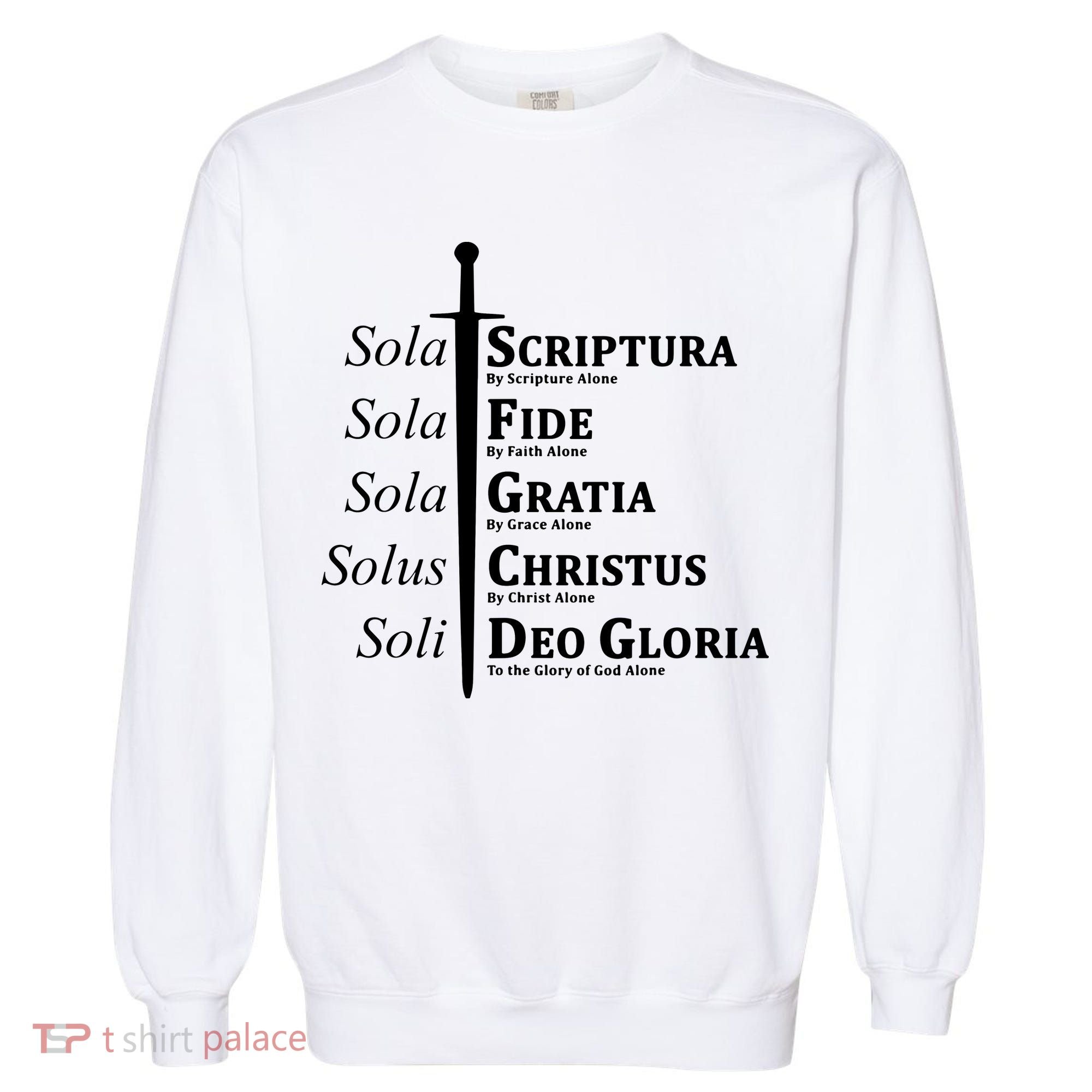 Five Solas Reformed Christian Garment-Dyed Sweatshirt