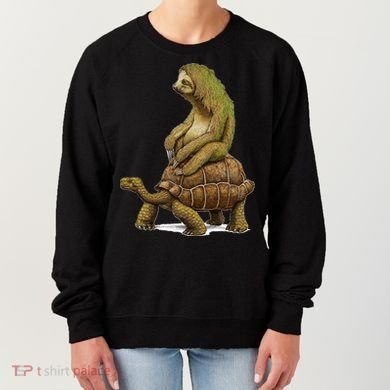 Funny Sloth Riding Turtle Speed Is Relative Women's Sweatshirt