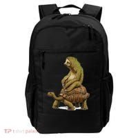 Funny Sloth Riding Turtle Speed Is Relative Backpack thumb 0