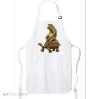 Funny Sloth Riding Turtle Speed Is Relative Apron thumb 0