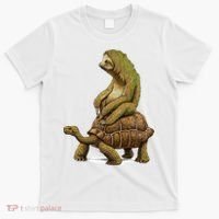 Funny Sloth Riding Turtle Speed Is Relative T-Shirt thumb 0