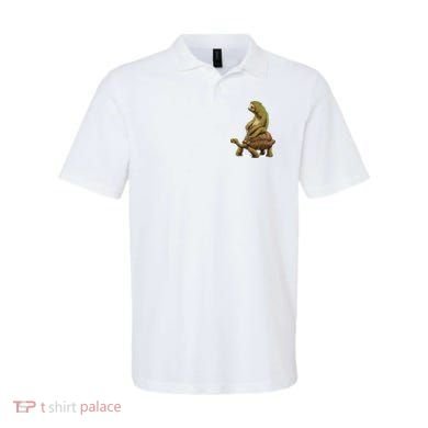 Funny Sloth Riding Turtle Speed Is Relative Polo