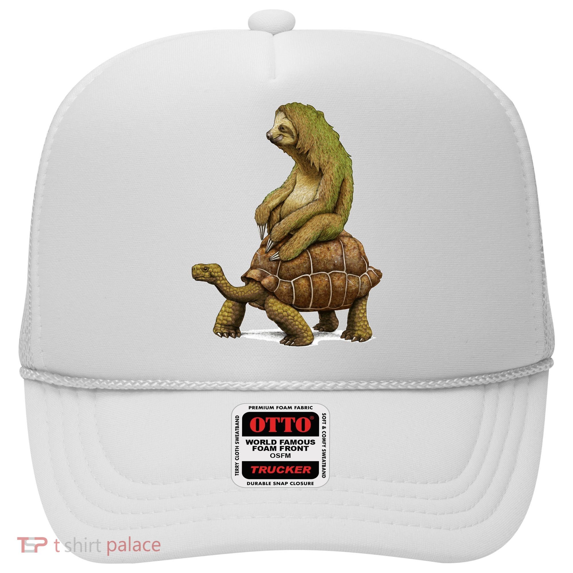 Funny Sloth Riding Turtle Speed Is Relative Hat