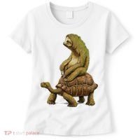 Funny Sloth Riding Turtle Speed Is Relative Women's T-Shirt thumb 0