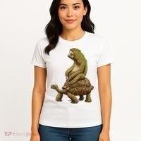 Funny Sloth Riding Turtle Speed Is Relative Women's T-Shirt thumb 4
