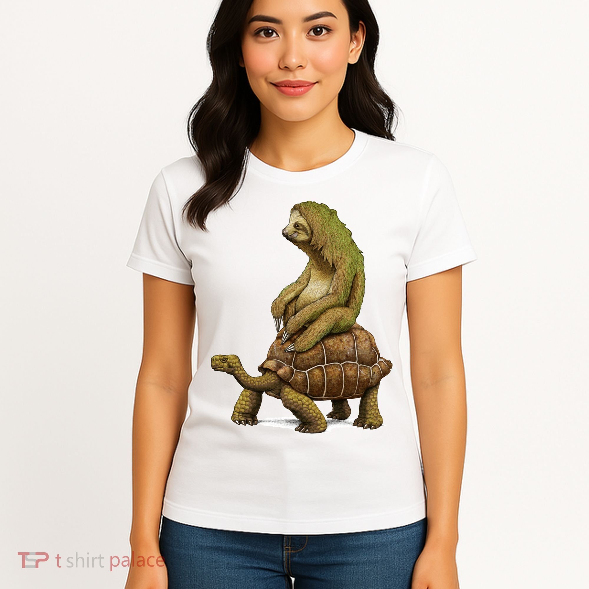 Funny Sloth Riding Turtle Speed Is Relative Women's T-Shirt