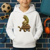 Funny Sloth Riding Turtle Speed Is Relative Kids Hoodie thumb 2