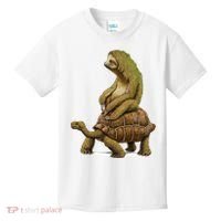 Funny Sloth Riding Turtle Speed Is Relative Kids T-Shirt thumb 0