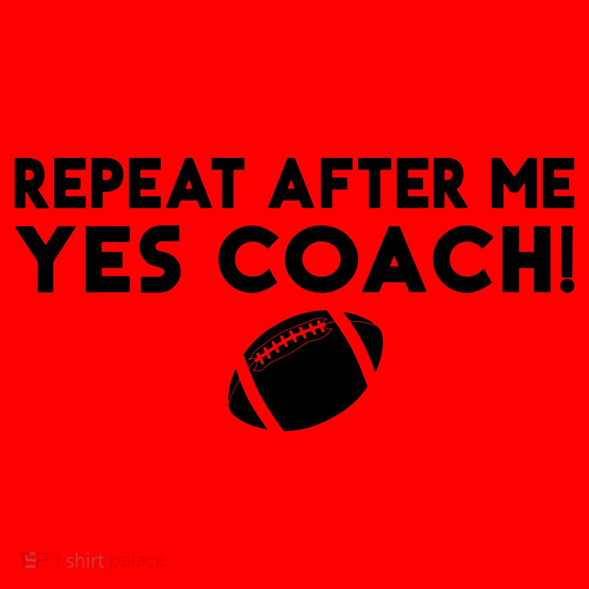 Funny Sport Repeat After Me Yes Coach American Football Santa Hat
