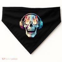 Flaming Skull Rock Music USA-Made Doggie Bandana thumb 0