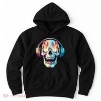 Flaming Skull Rock Music Hoodie thumb 0