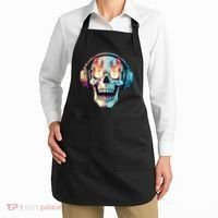 Flaming Skull Rock Music Apron thumb 2
